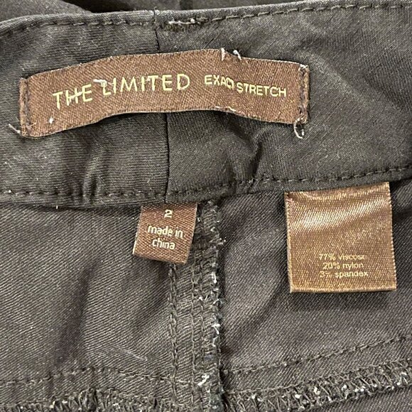The Limited Black Stretch Straight-Leg Womens Pants Size 2 - Picture 7 of 10